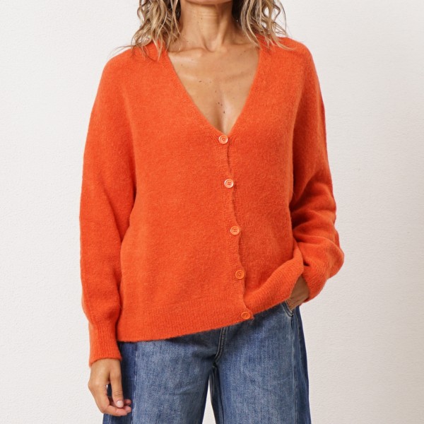 Knitted jacket with alpaca (premium)