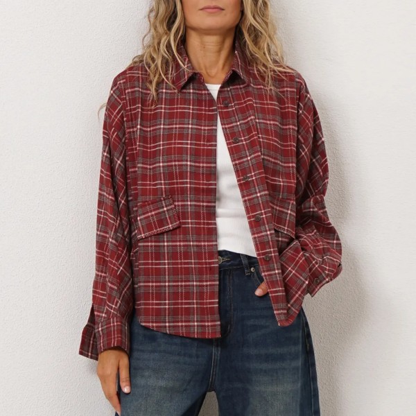 Vailea checkered blouse (premium)