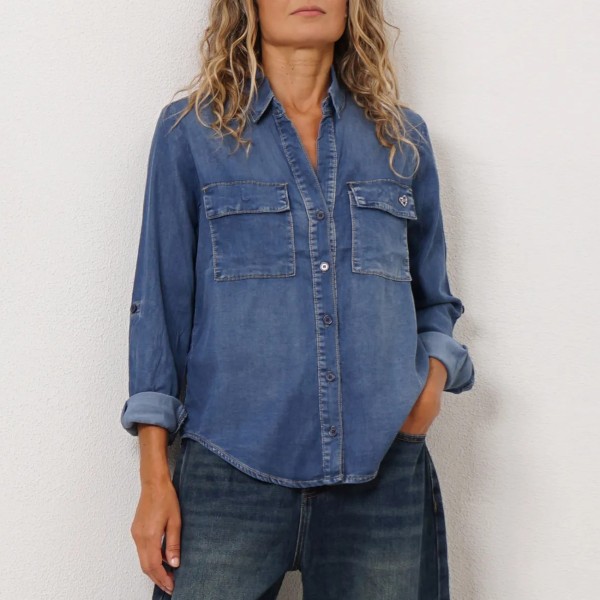 Vintage denim blouse