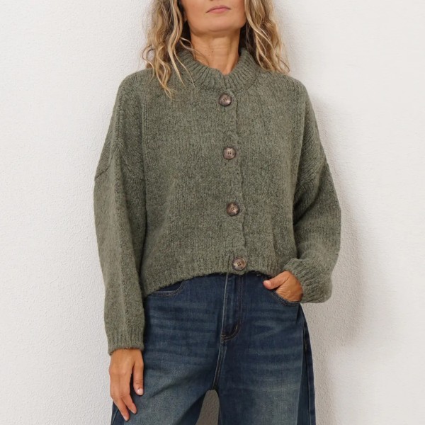 Knitted jacket with alpaca (premium)