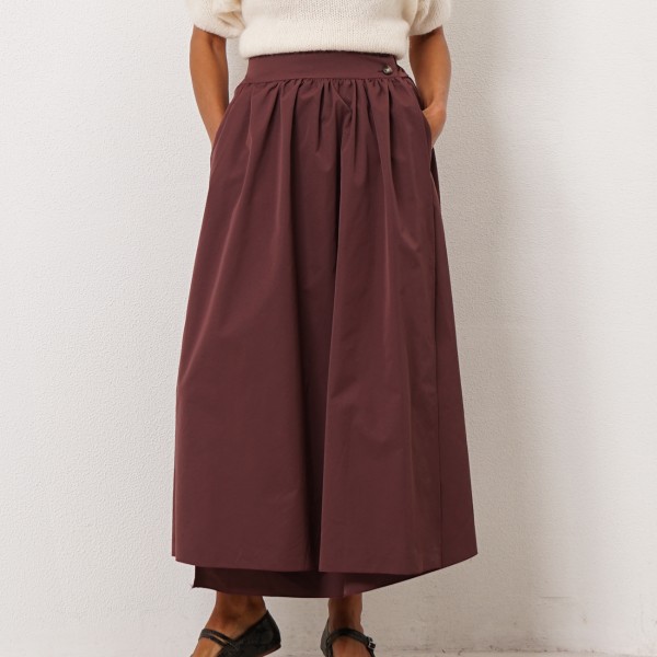 gathered skirt (gabardine fabric)