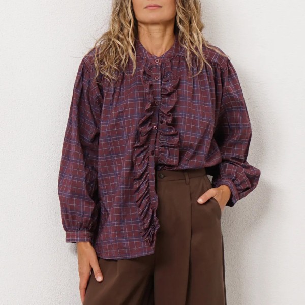 plaid shirt with/children (premium)