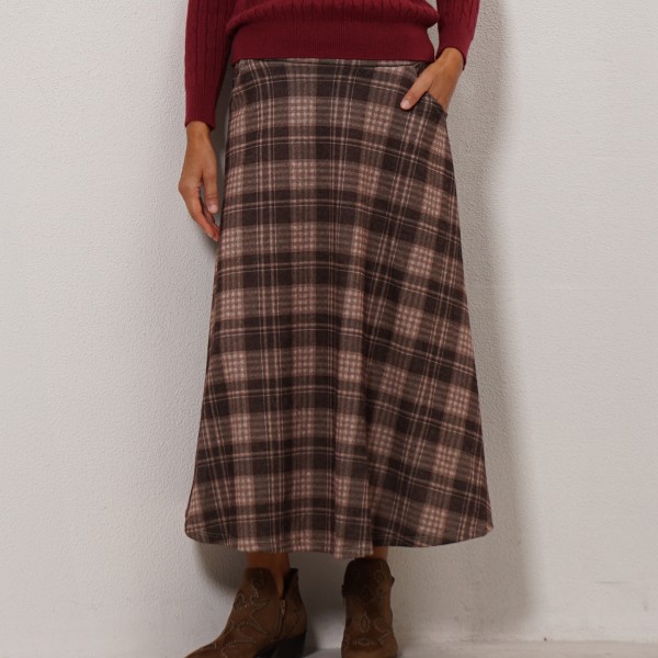 Glaced knit skirt