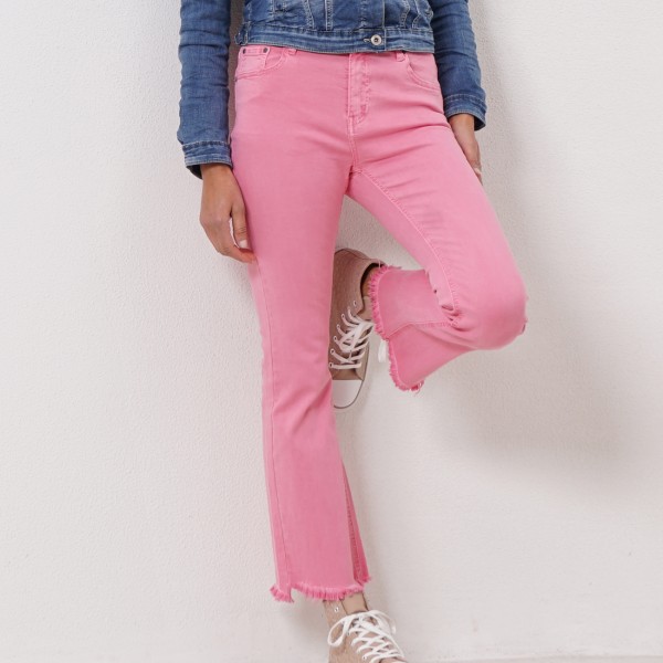 bell bottom pants with/ elastane