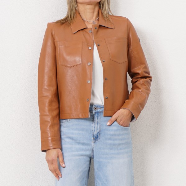 leather overshirt