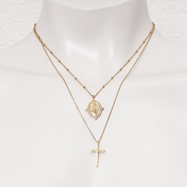 Stainless steel (surgical steel) necklace, nickel-free