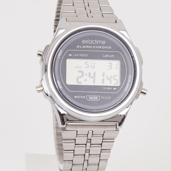 stainless steel digital watch