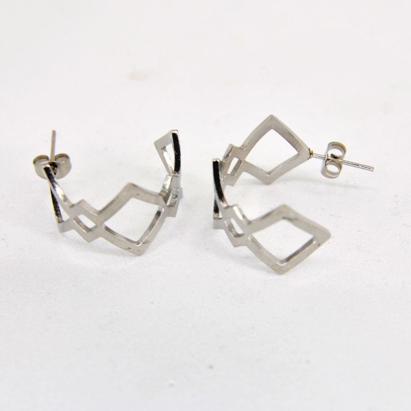 100% steel earrings