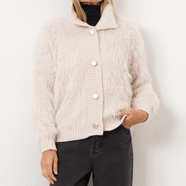 knitted coat (furry)