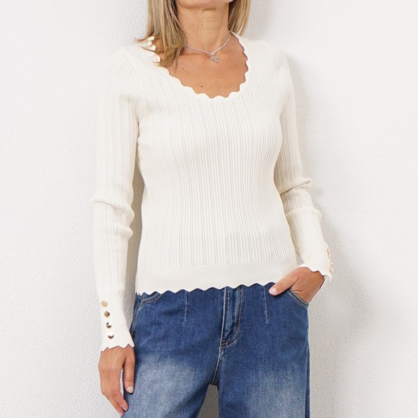 ribbed knit sweater