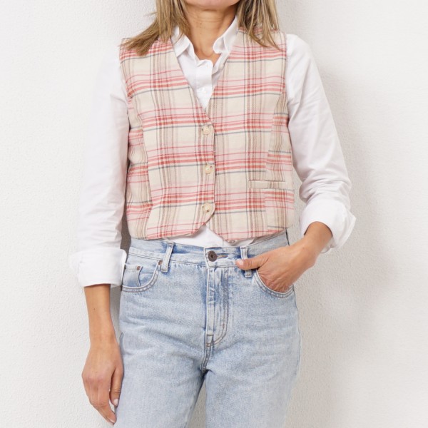 plaid vest (rustic) with lining