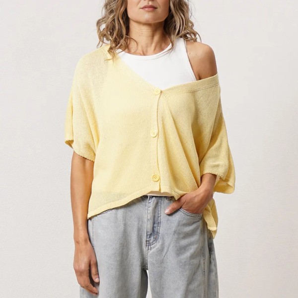 knitted vest with cotton