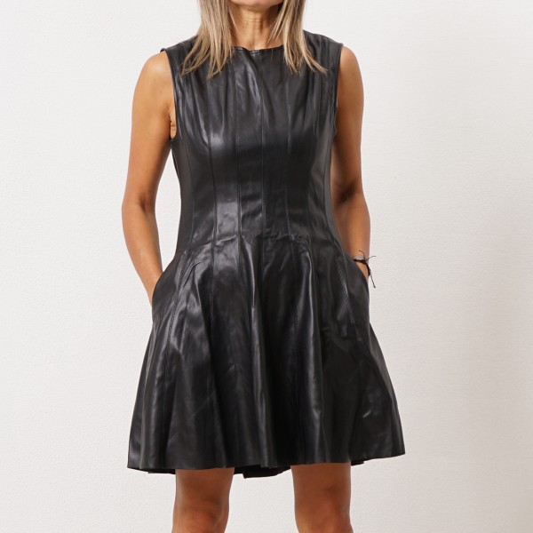 Eco-leather dress