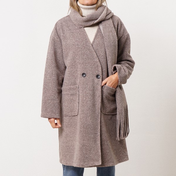 Farmhouse jacket with scarf