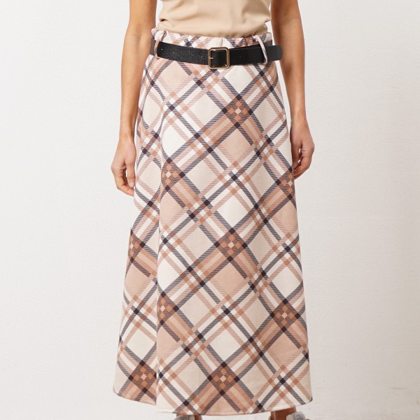A-line suede skirt