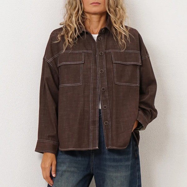 Premium denim overshirt