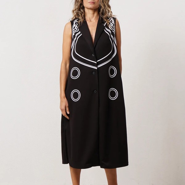 Sleeveless dress with print