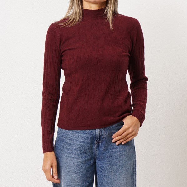 Knit half-neck sweater (faux solid)