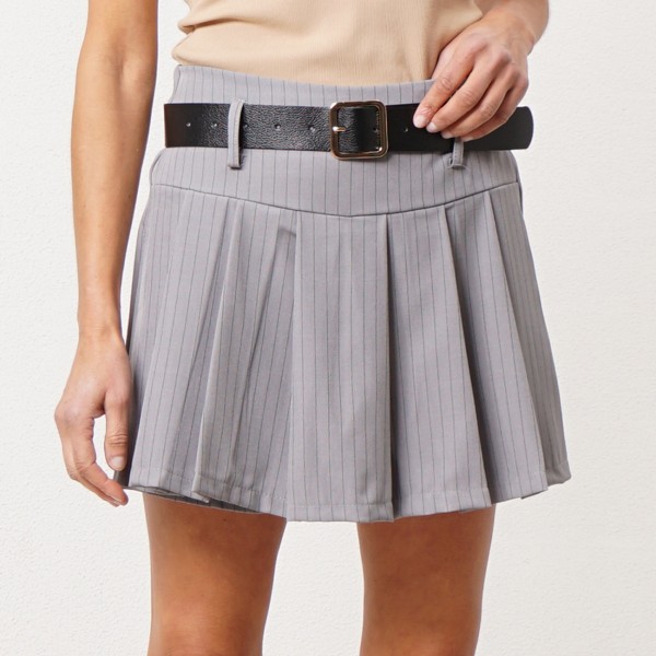 Striped skirt/shorts with pleats