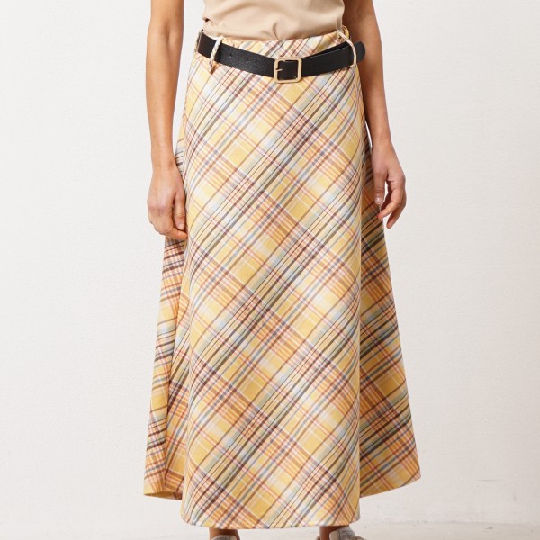 A-line suede skirt