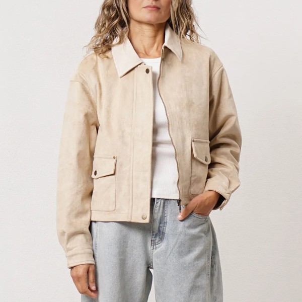 suede jacket in eco-leather