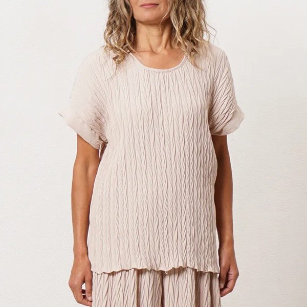 Twisted pleated effect blouse