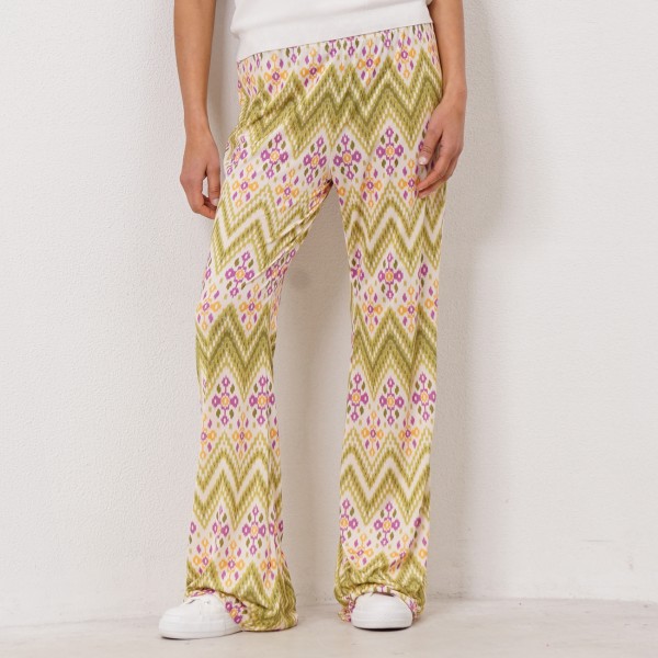 trousers (cold viscose knit) bell bottom