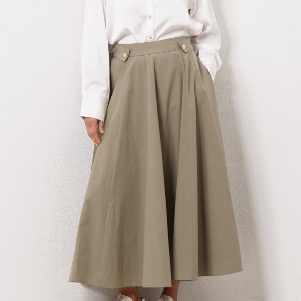 flared skirt in cotton fabric and Tencel (premium)