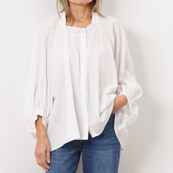 blouse with/ruffles