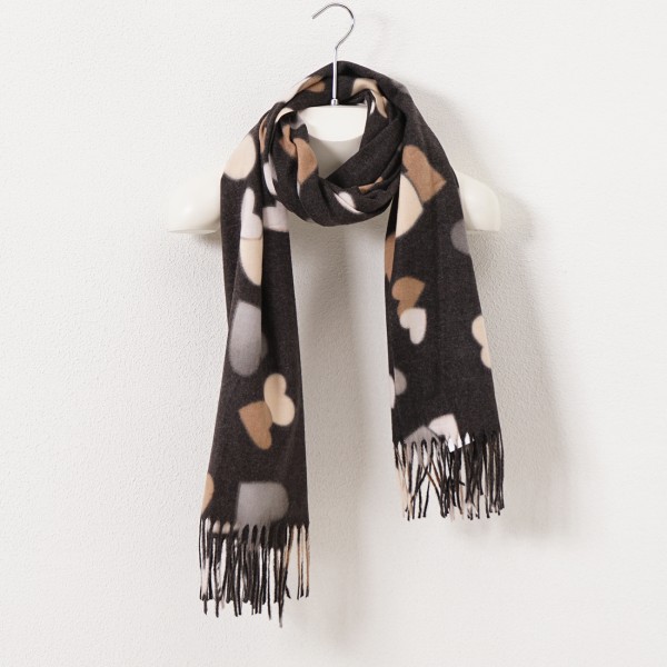 Fringed scarf with wool (soft touch)