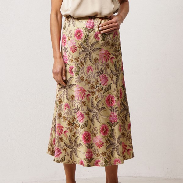 Satin circle skirt with rayon (premium)