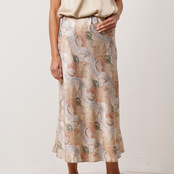 Satin circle skirt with rayon (premium)