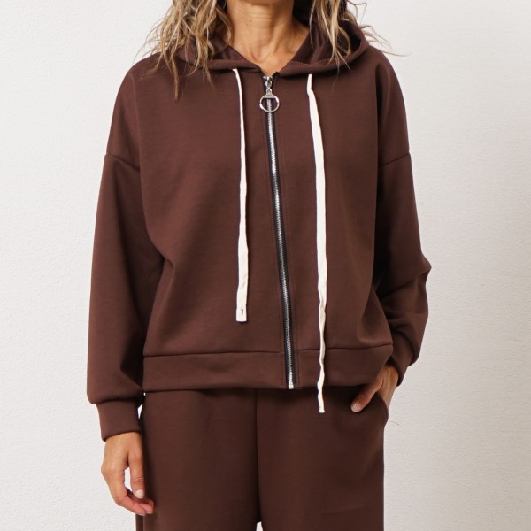 Zippered hooded jacket (neoprene)