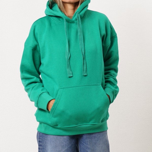 Sweatshirt with carded fabric