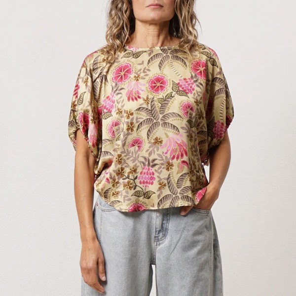 Satin blouse with rayon (premium)