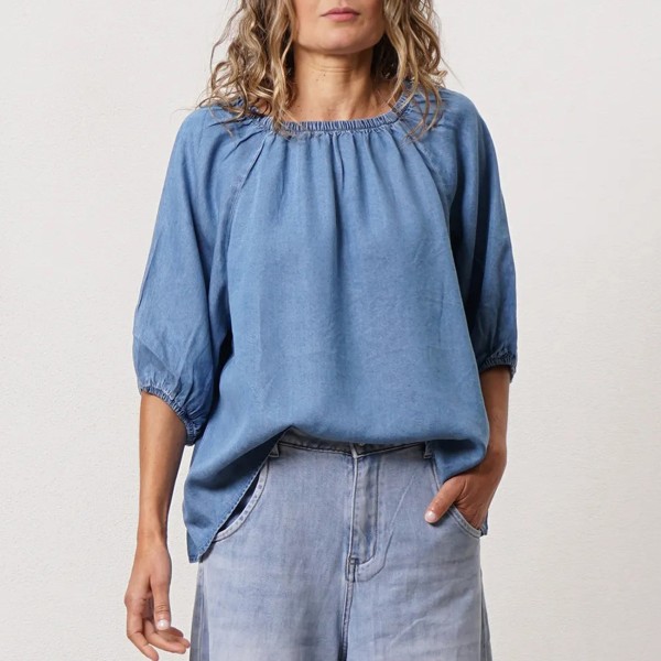 denim (tencel) blouse