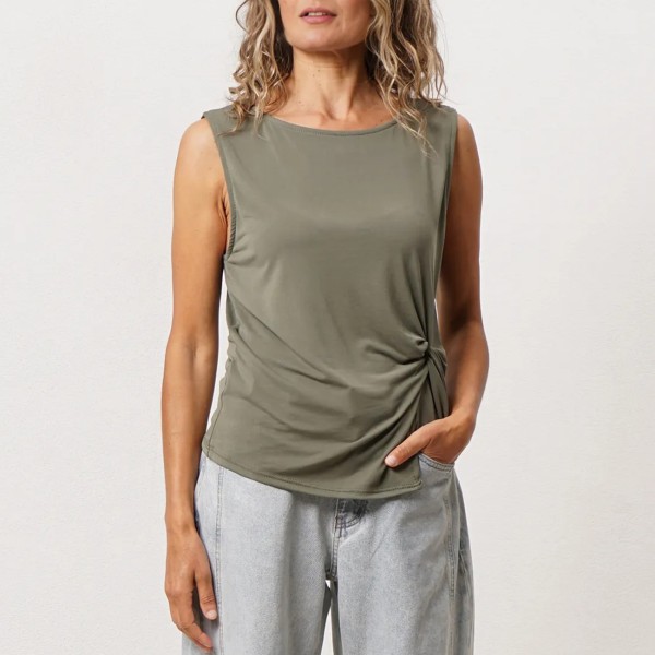 Ruffled top with viscose