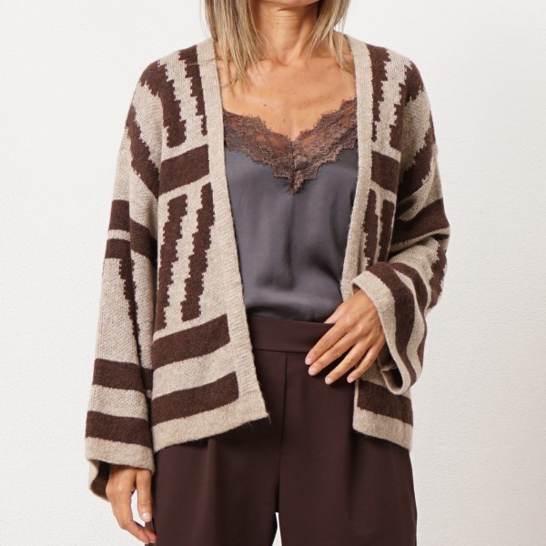 Jacquard knit jacket