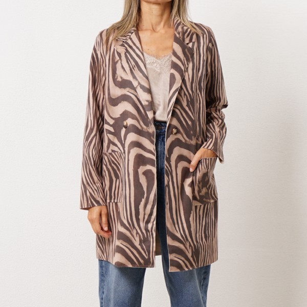 Suede jacket (animal print)