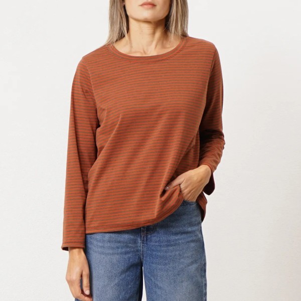 Striped sweatshirt (rapport) made of cotton with elastane