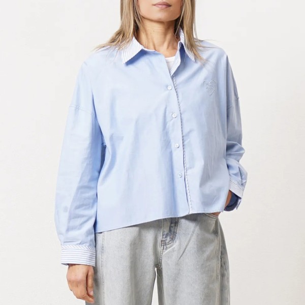 Blouse with appliqués and embroidery (premium)