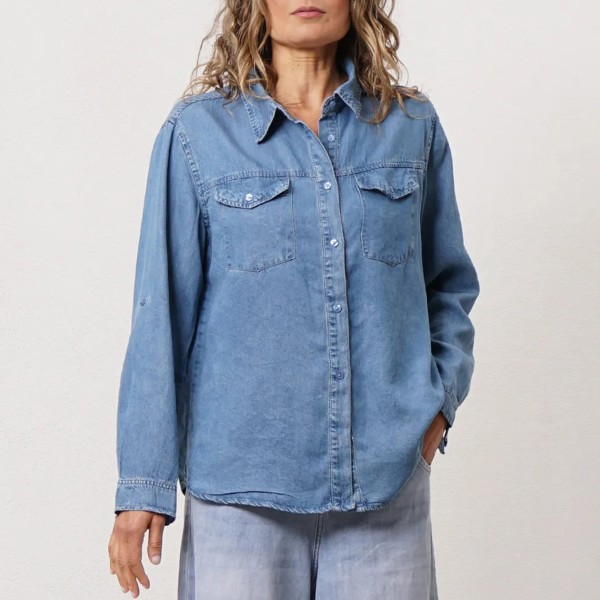 Vintage denim blouse