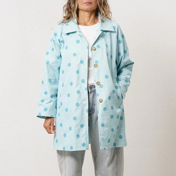 Waterproof polka dot parka