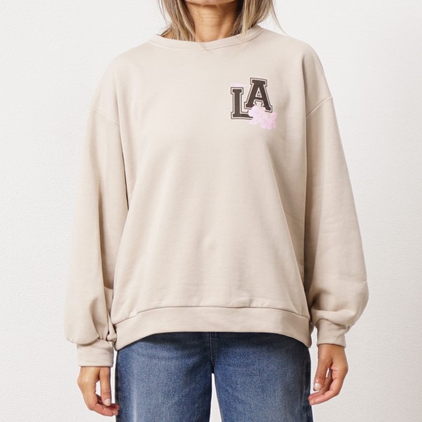 Oversized cotton fleece sweatshirt