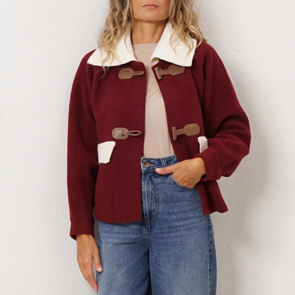 Jacket with ruffles (removable collar)
