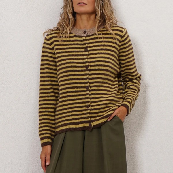 Striped knit (jacquard) jacket