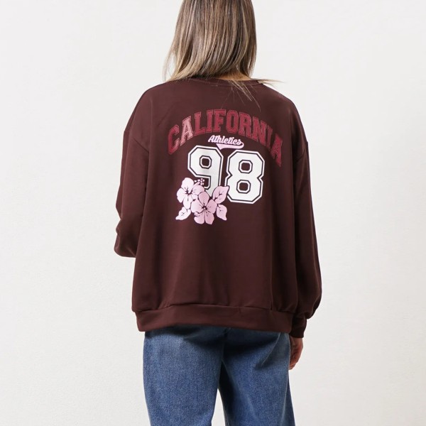 Oversized cotton fleece sweatshirt
