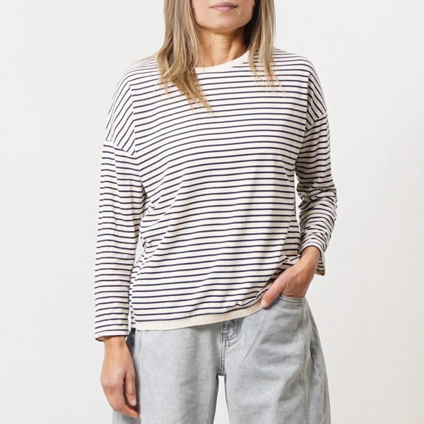 Striped sweatshirt (jacquard)