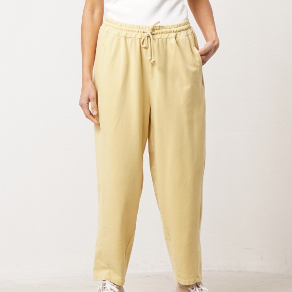Poplin (cotton) wide-leg pants