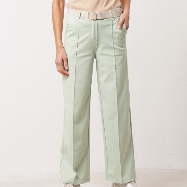 Roma knit wide-leg pants with elastane